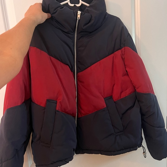 Jackets & Blazers - H&M color block puffer jacket